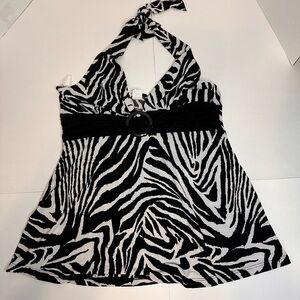 Pretty good zebra striped halter